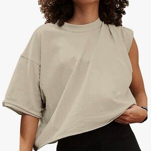 Hugoome Oversize Workout Crop Top